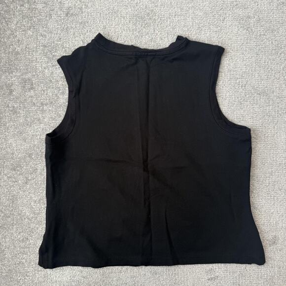 Banana Republic Shirt Womens XS Black Sleeveless Tank Top Stretch Knit Crewneck - Picture 6 of 6